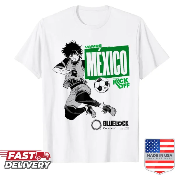 Shirt featuring Blue Lock and Concacaf design with motivational text.