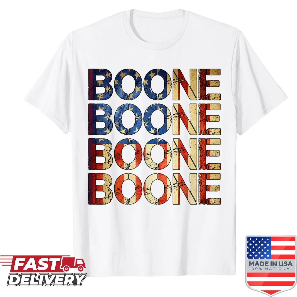 Personalized vintage Boone family name T-shirt
