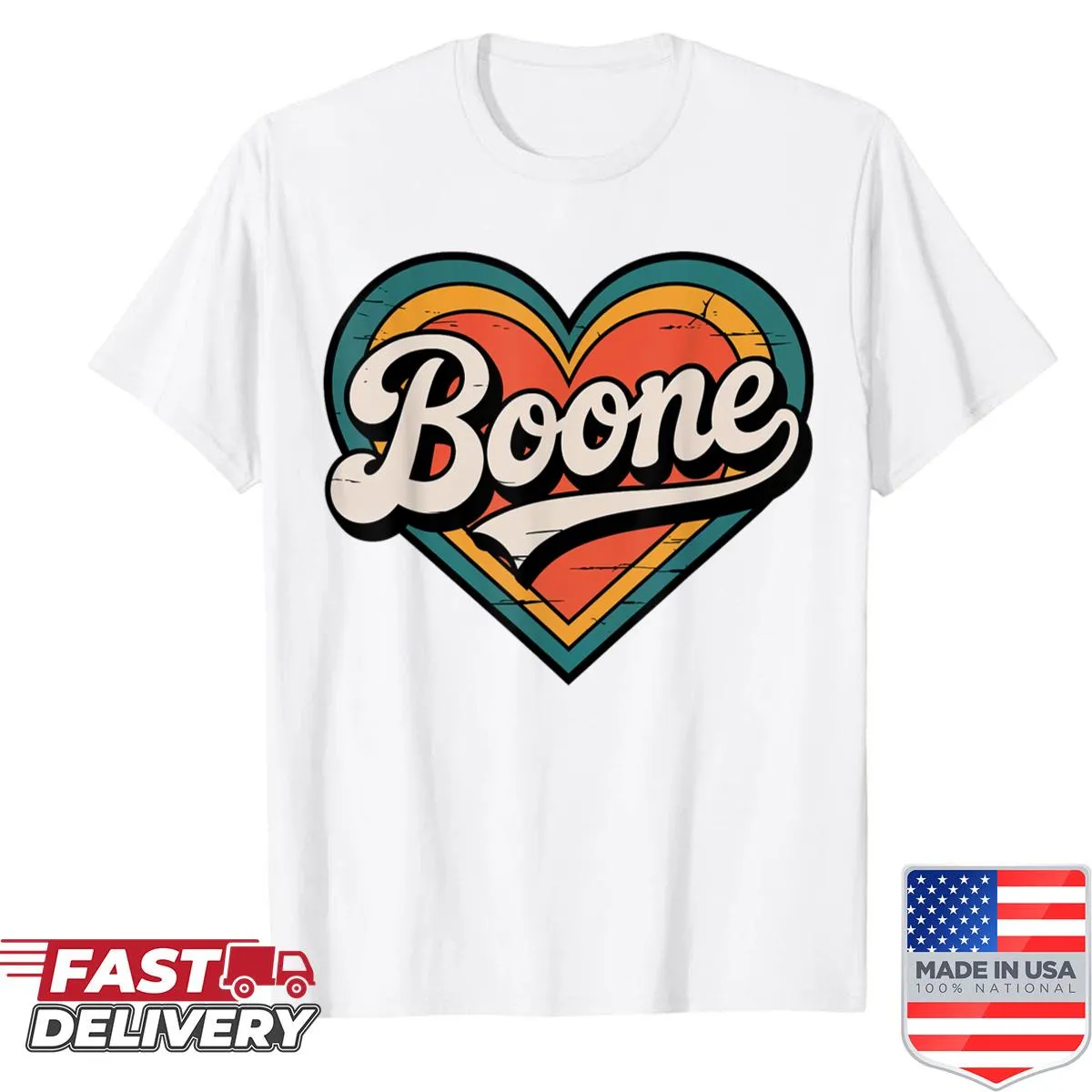 Shirt with the text 'Boone Lover' in simple typography