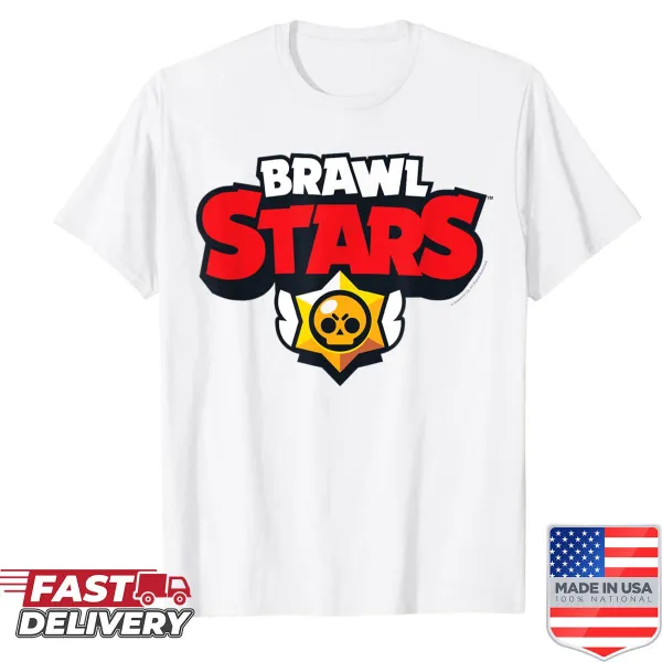 Brawl Stars logo graphic t-shirt for mobile game fans.