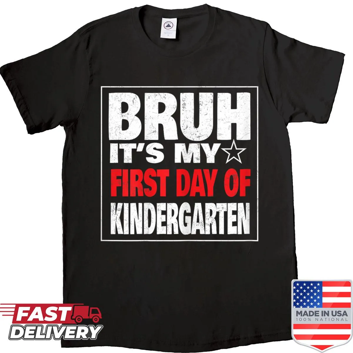 Cute shirt for kids celebrating first day of kindergarten.