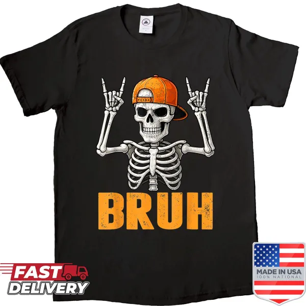 Punk rock skeleton graphic shirt for Halloween