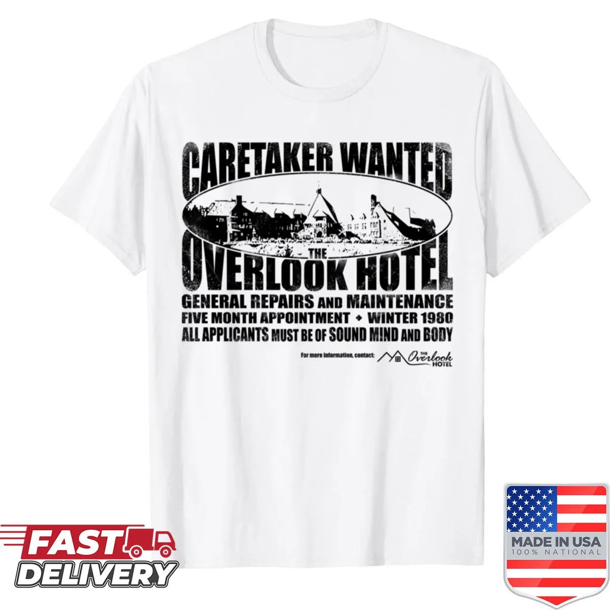 Typography design calling for caretakers on a T-shirt