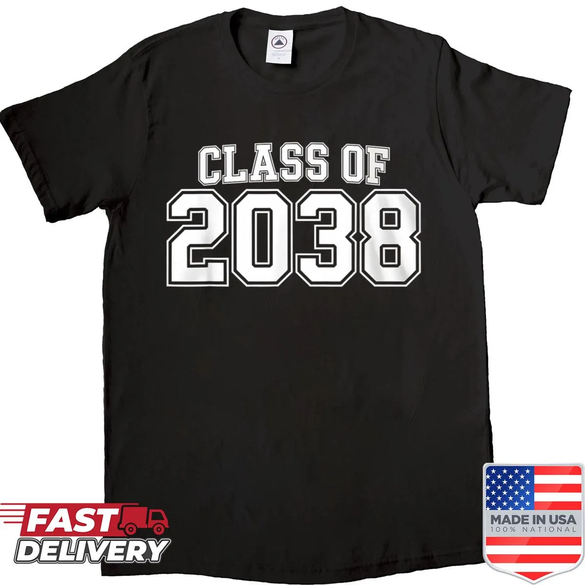 Class of 2038 first day and graduation shirt