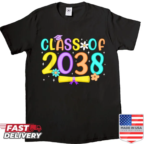 Illustrated shirt for moms celebrating Class of 2038