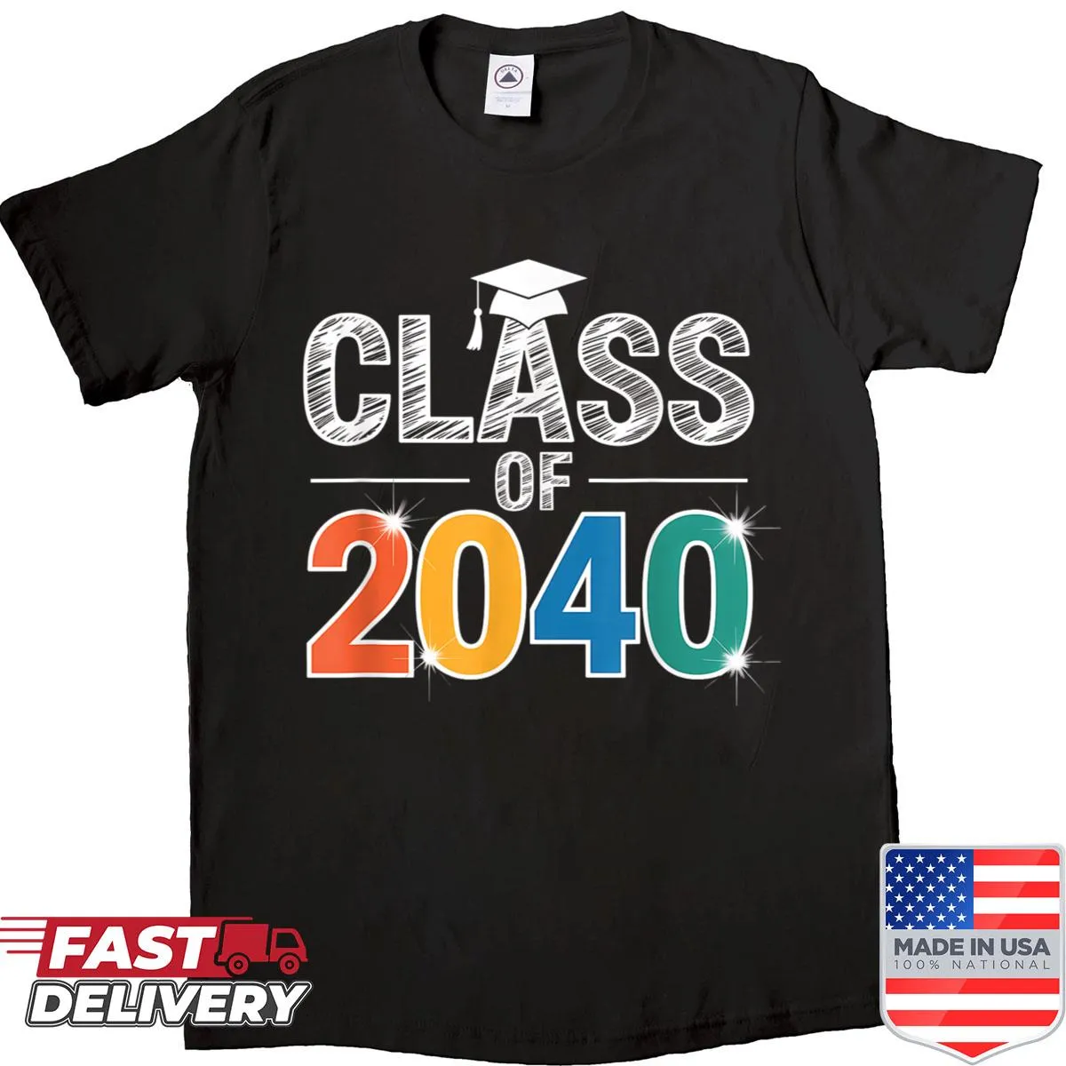 'Class of 2040' shirt celebrating children's educational milestones