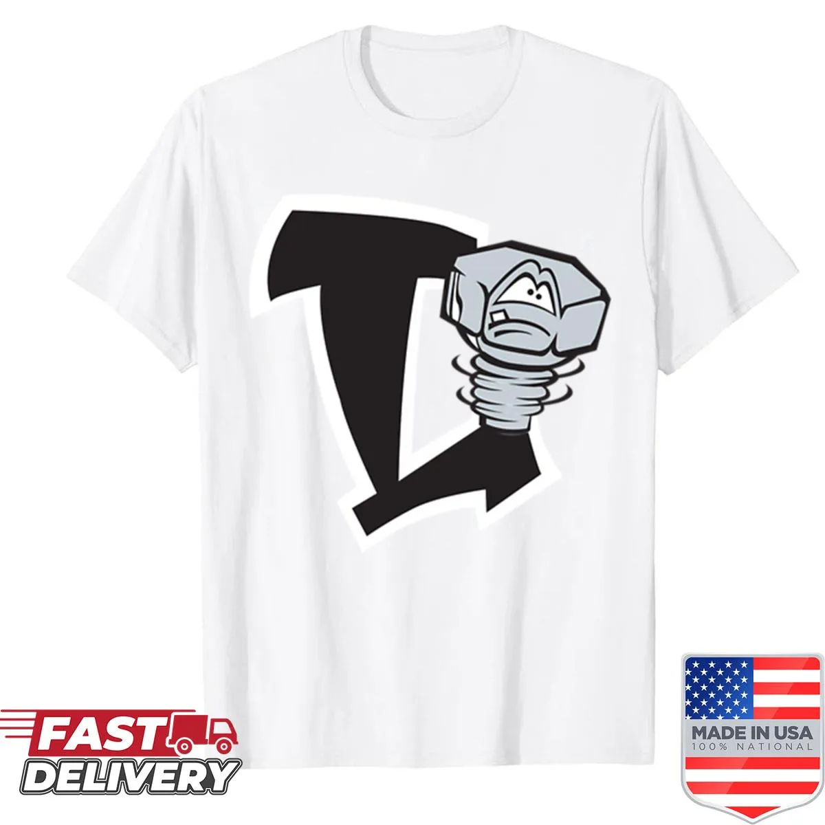 Shirt with a Lansing Lugnuts icon for baseball fans
