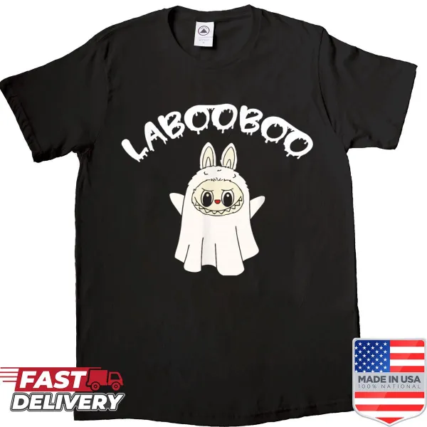 Cute Halloween shirt featuring Laboo Boo ghost illustration