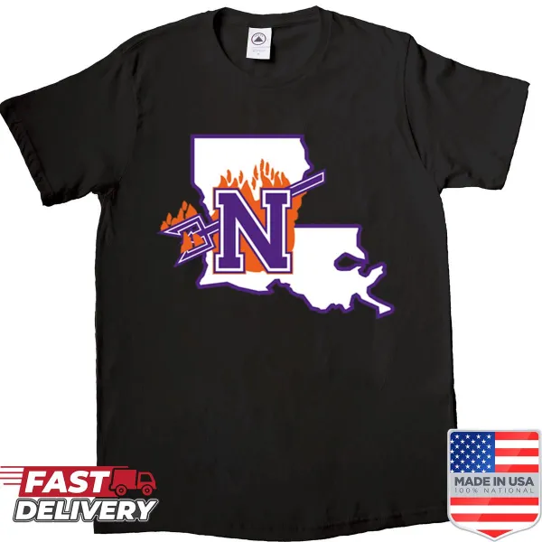 Stylized text reading 'Demons' and 'Northwestern State'