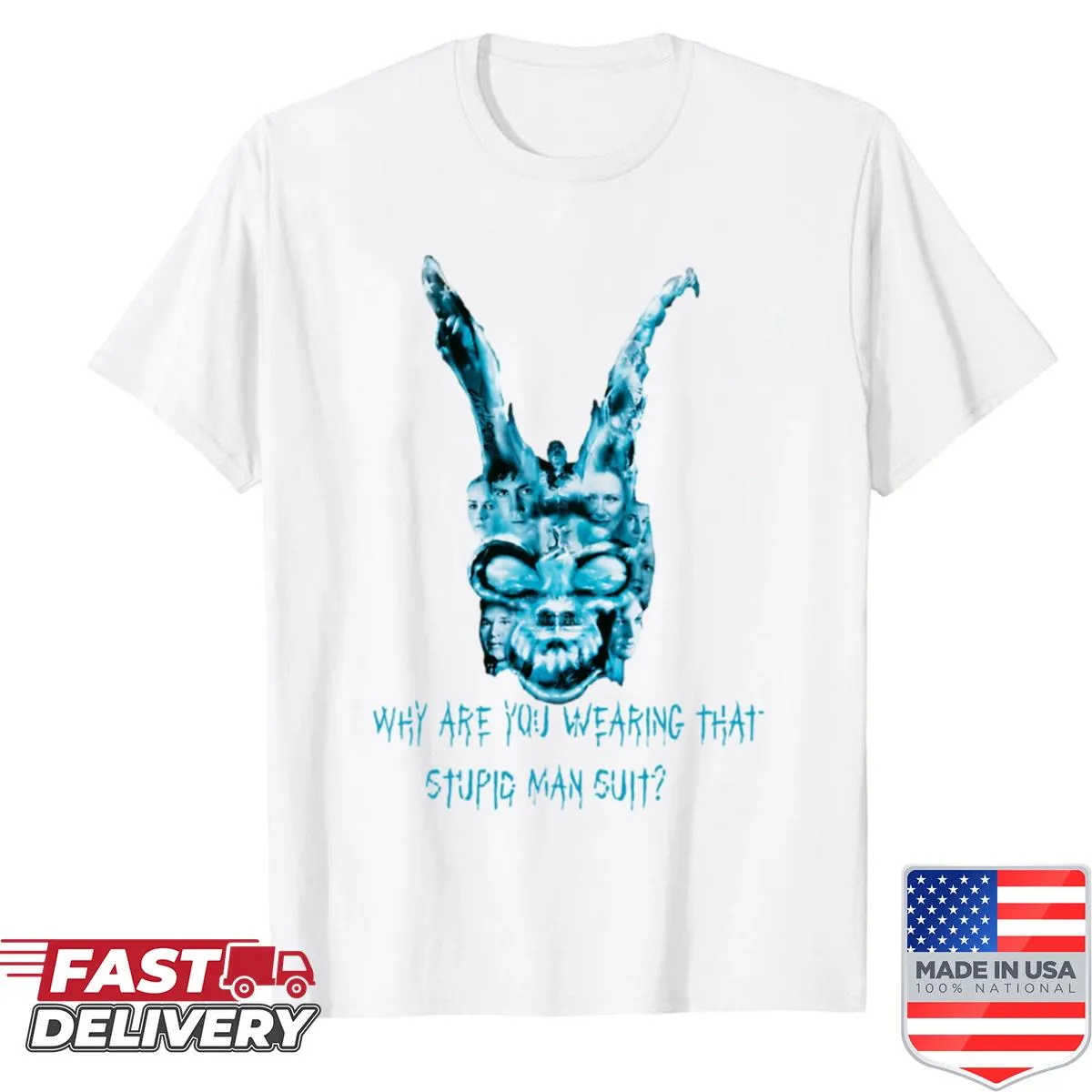 Donnie Darko themed shirt featuring iconic imagery from the film