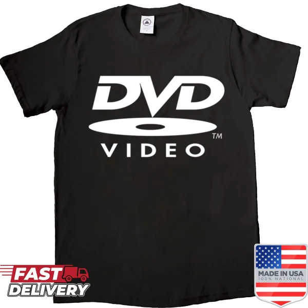 Shirt featuring the classic DVD logo