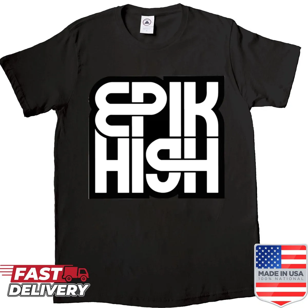 Epik High logo shirt featuring a minimalist design
