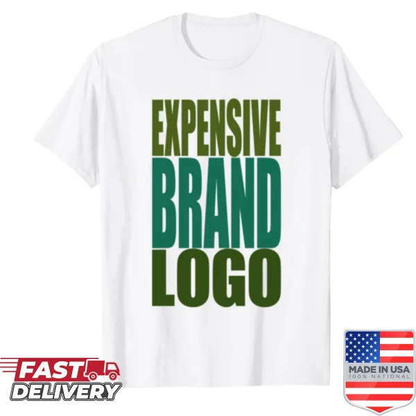 Minimalist green shirt with an abstract brand logo design