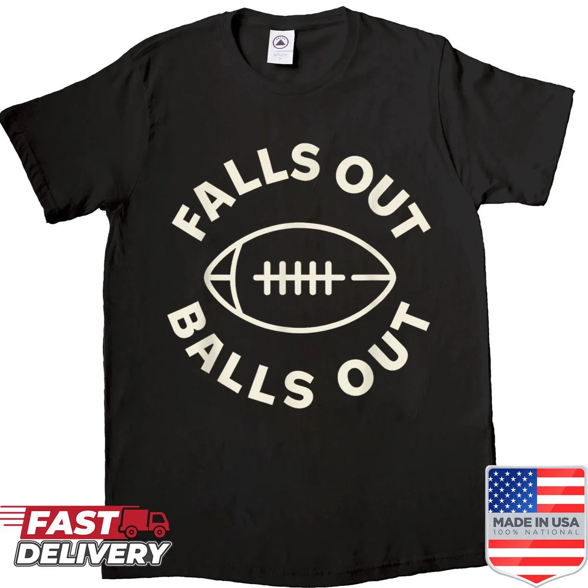Funny football-themed vintage shirt with humorous text