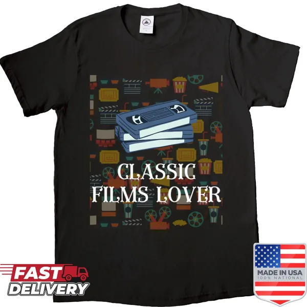 Typography shirt celebrating love for films and cinema