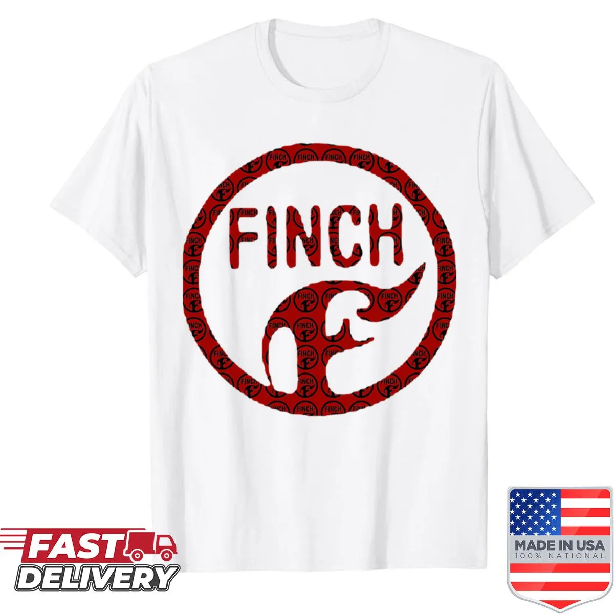 Finch logo illustration on T-shirt