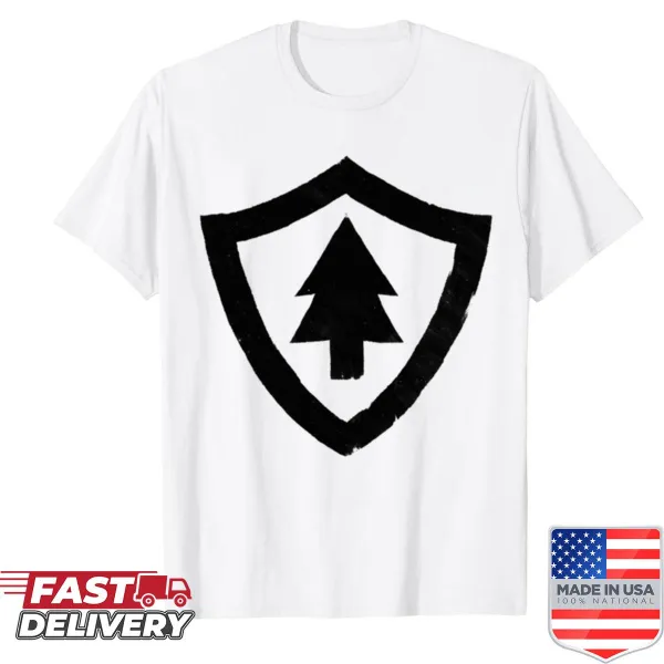 Firewatch game shield logo printed on a t-shirt