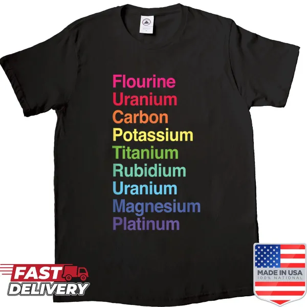 Funny chemical elements graphic shirt for science lovers
