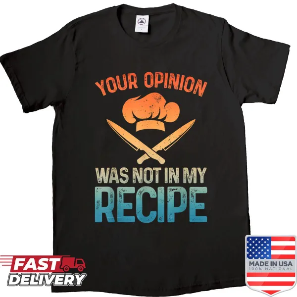 Funny chef shirt with humorous cooking graphic