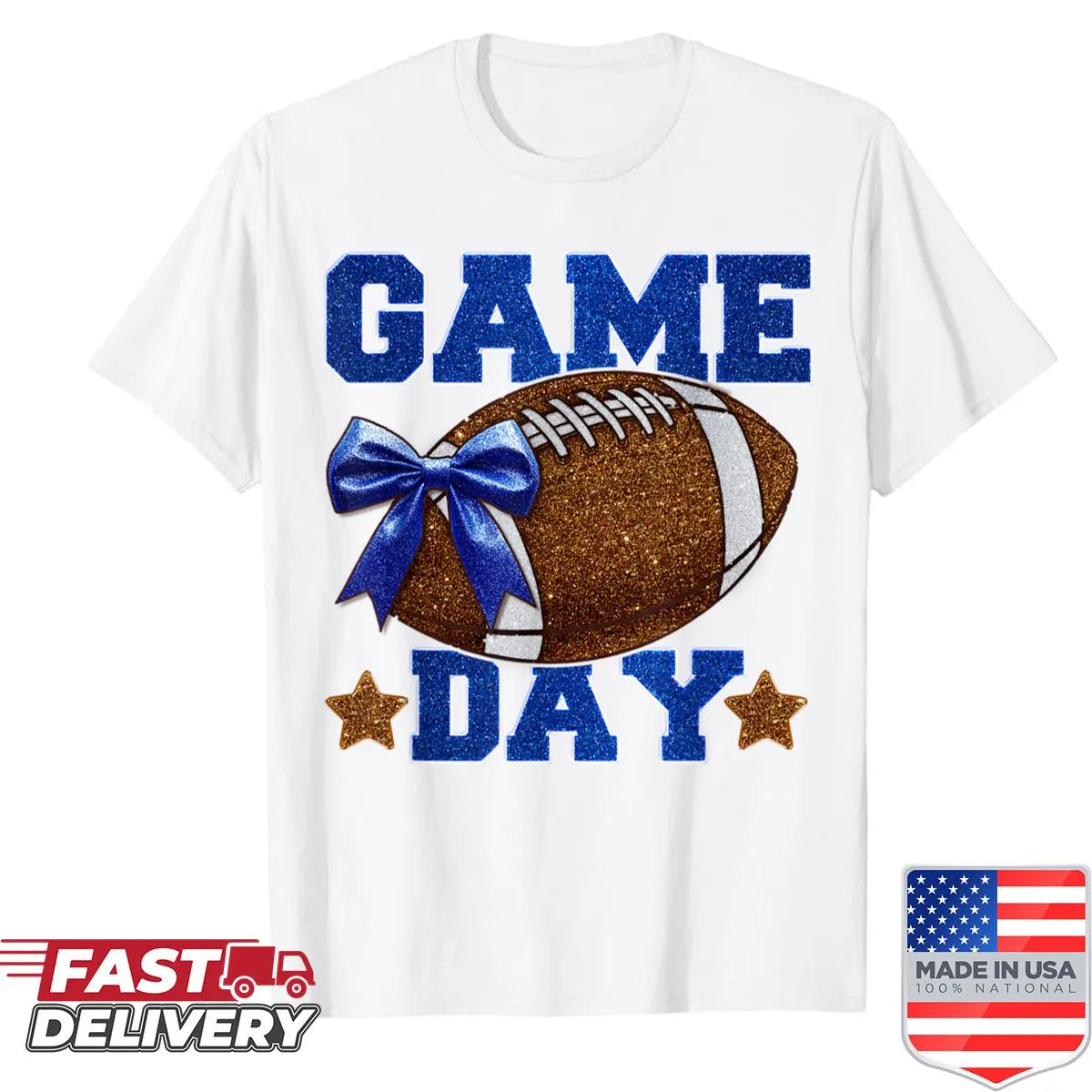 Football Mama shirt with playful script for game day pride