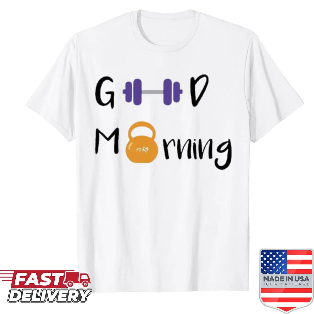 Motivational shirt design saying 'Good Morning Sport'