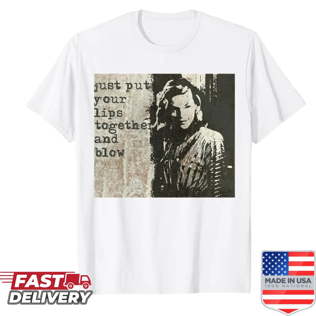 Edgy graffiti-style shirt with bold text featuring the name Lauren