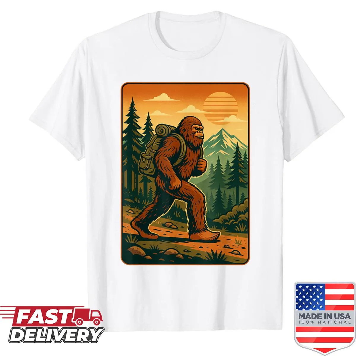 Humorous hiking-themed graphic shirt