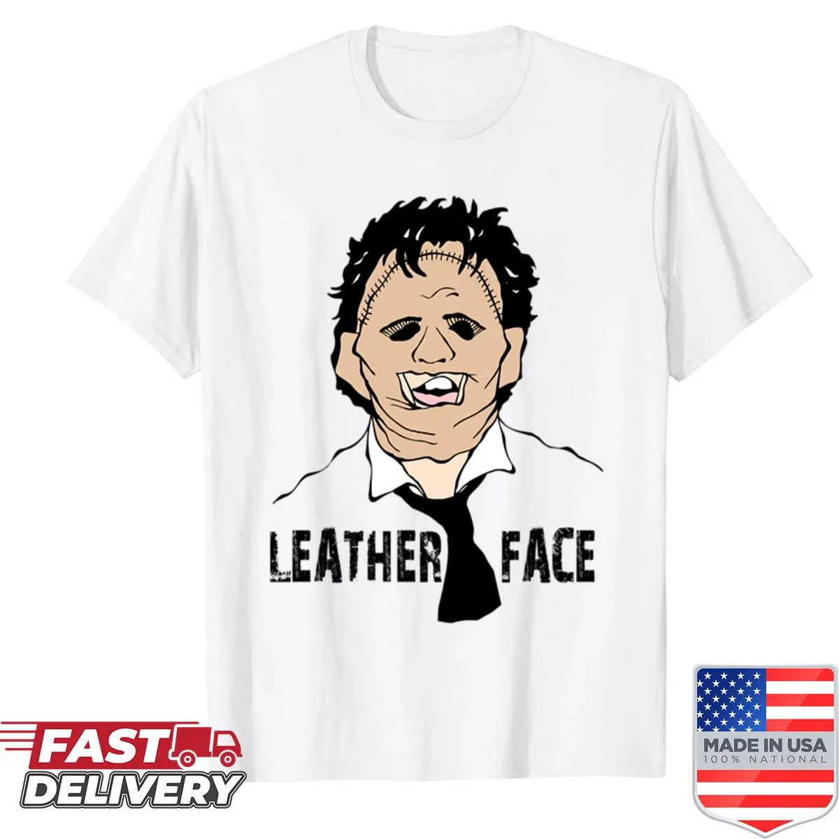 Fan art shirt showcasing iconic horror film imagery