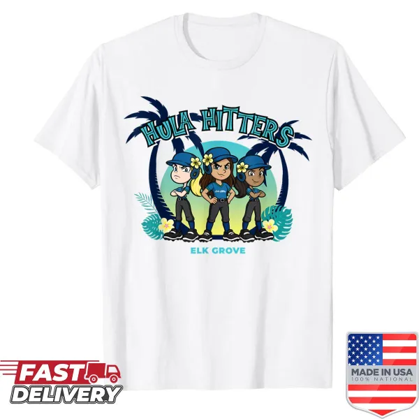Softball-themed shirt with the phrase Hula Hitters in bold typography