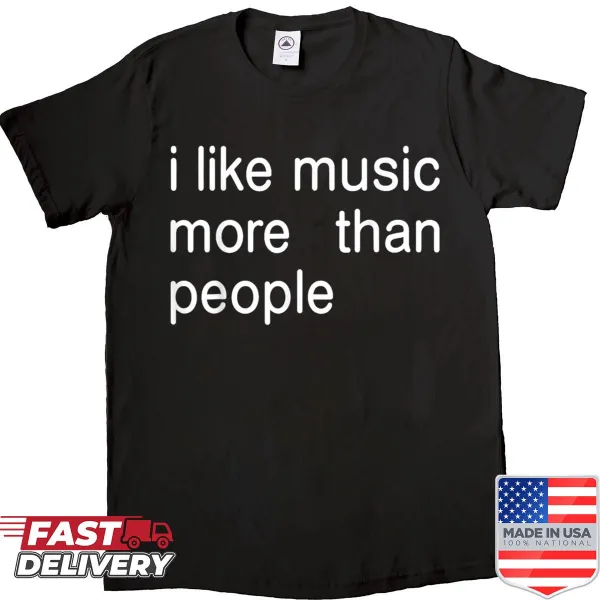 Simple music-themed shirt with playful art design