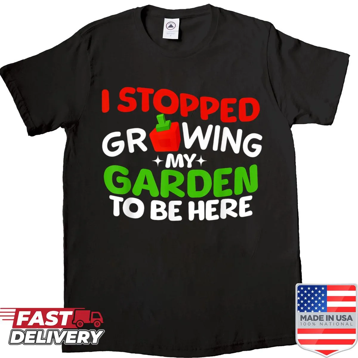Playful gamer shirt about choosing gaming over gardening