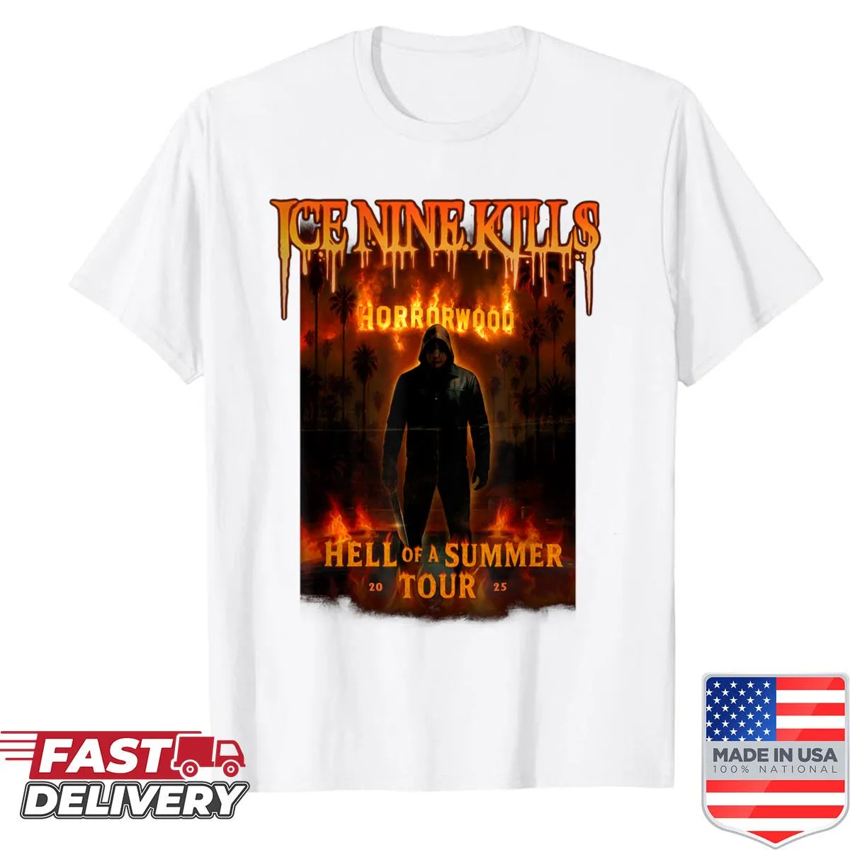 Vintage-style Ice Nine Kills tour shirt