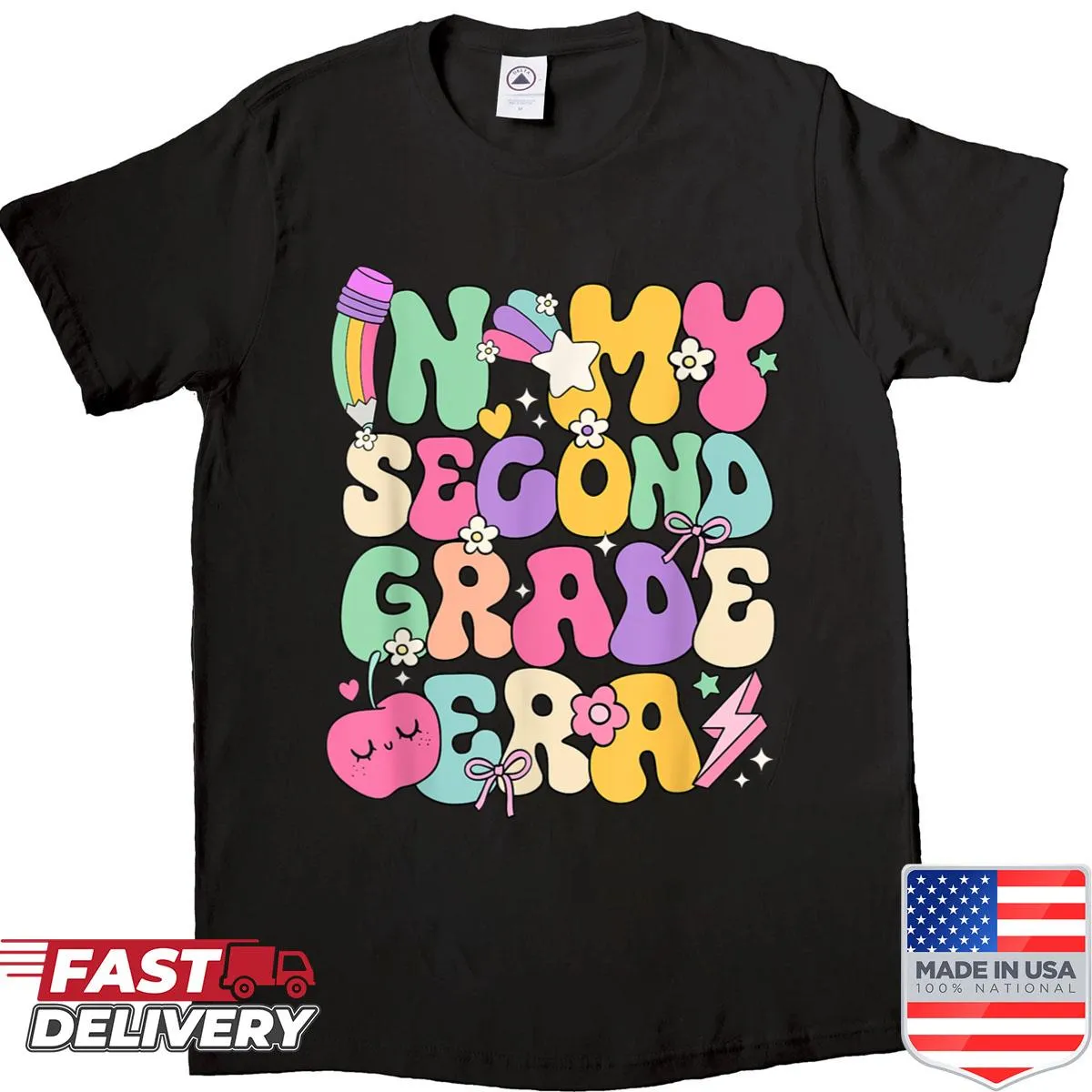 Nostalgic shirt for teachers celebrating second grade memories.