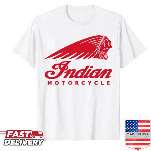 Indians Motorcycles logo prominently displayed on an active shirt.