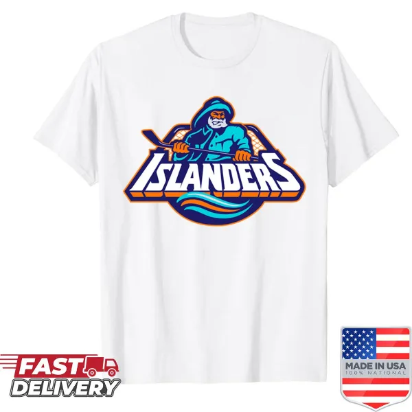 Illustrated fisherman graphic shirt celebrating island life