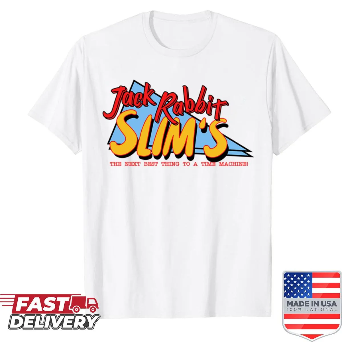 Vintage-style Jack Rabbit Slims shirt capturing classic diner vibes