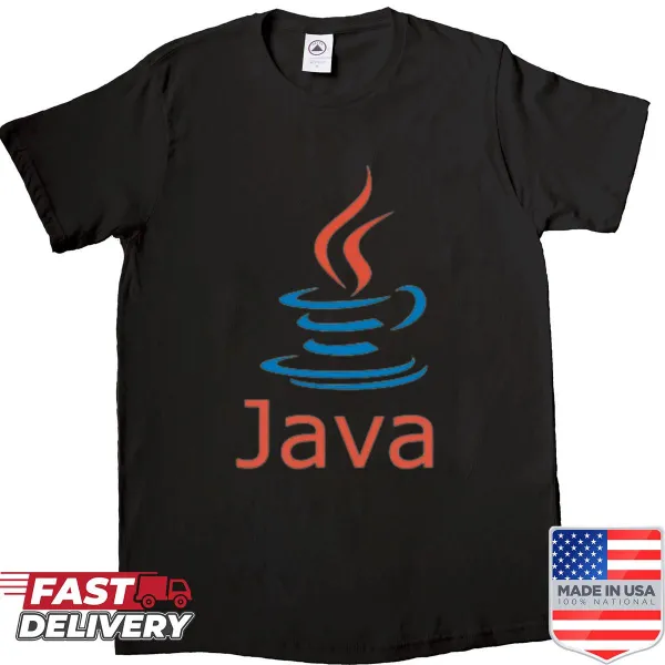 Shirt with the Java logo, celebrating coffee culture