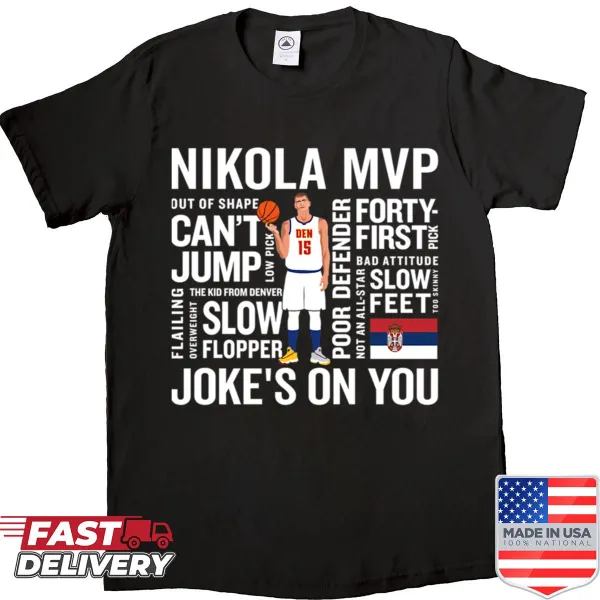 Humorous MVP-themed shirt for basketball fans.