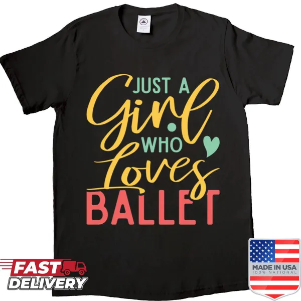 Cute ballet dancer shirt with charming silhouette and playful text