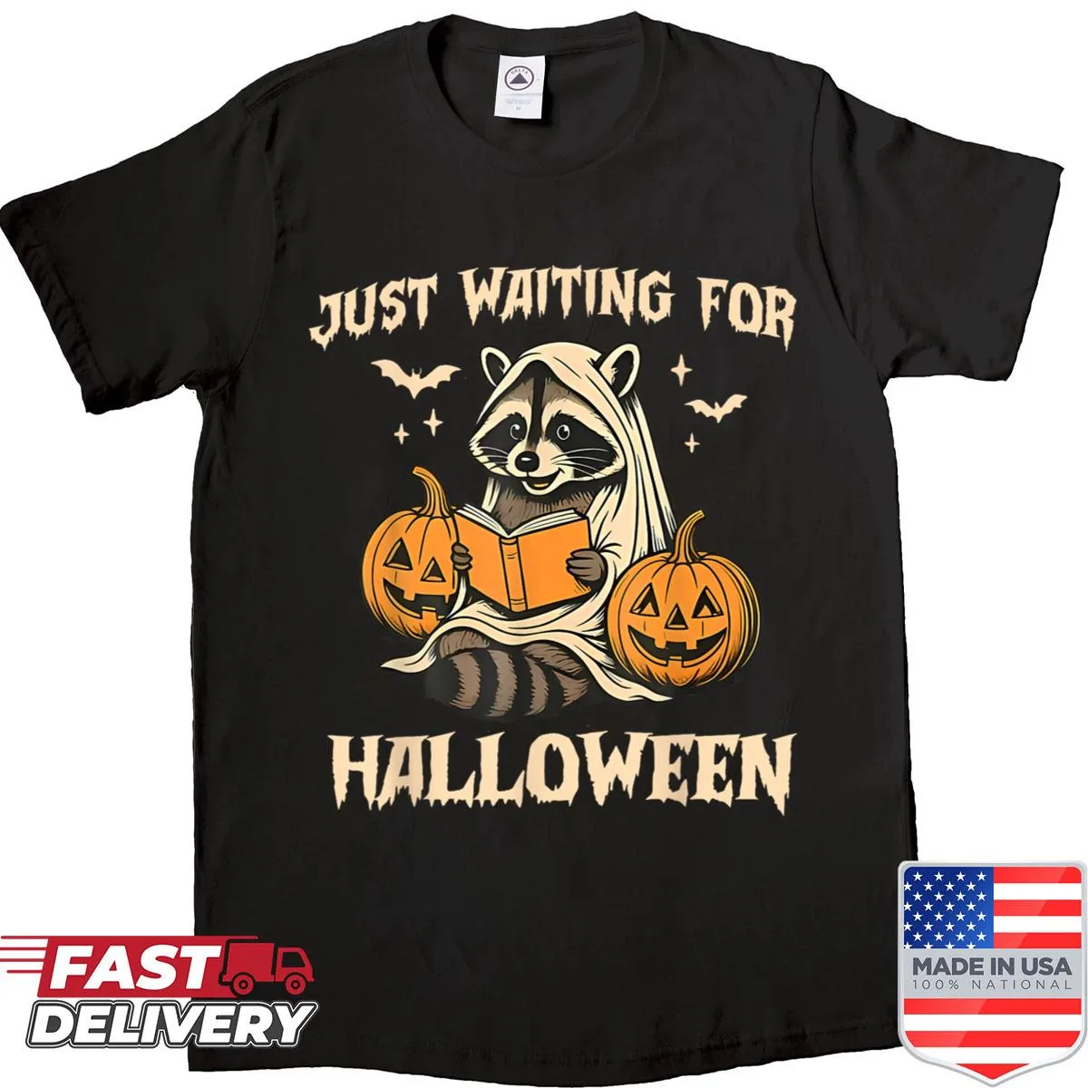 Cute Halloween t-shirt with a raccoon design for kids