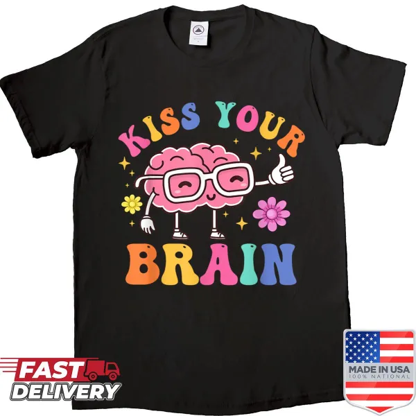 Motivational shirt featuring happy character and positive message