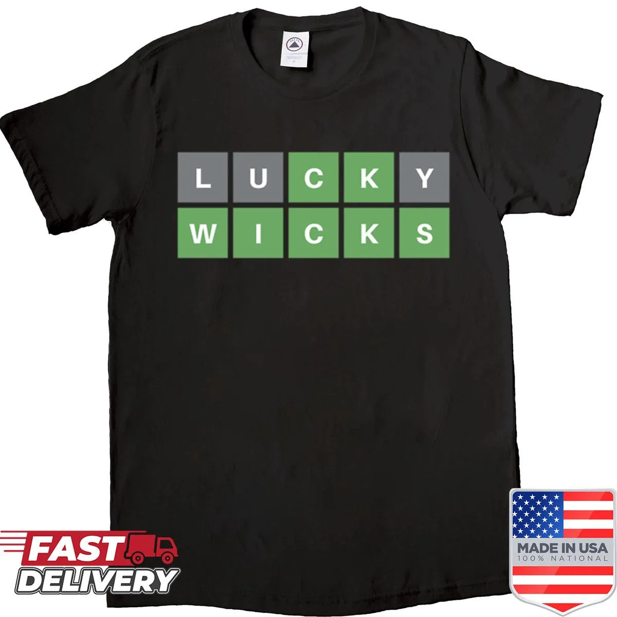 Funny Lawn Bowls shirt with the phrase 'Lucky Wicks'