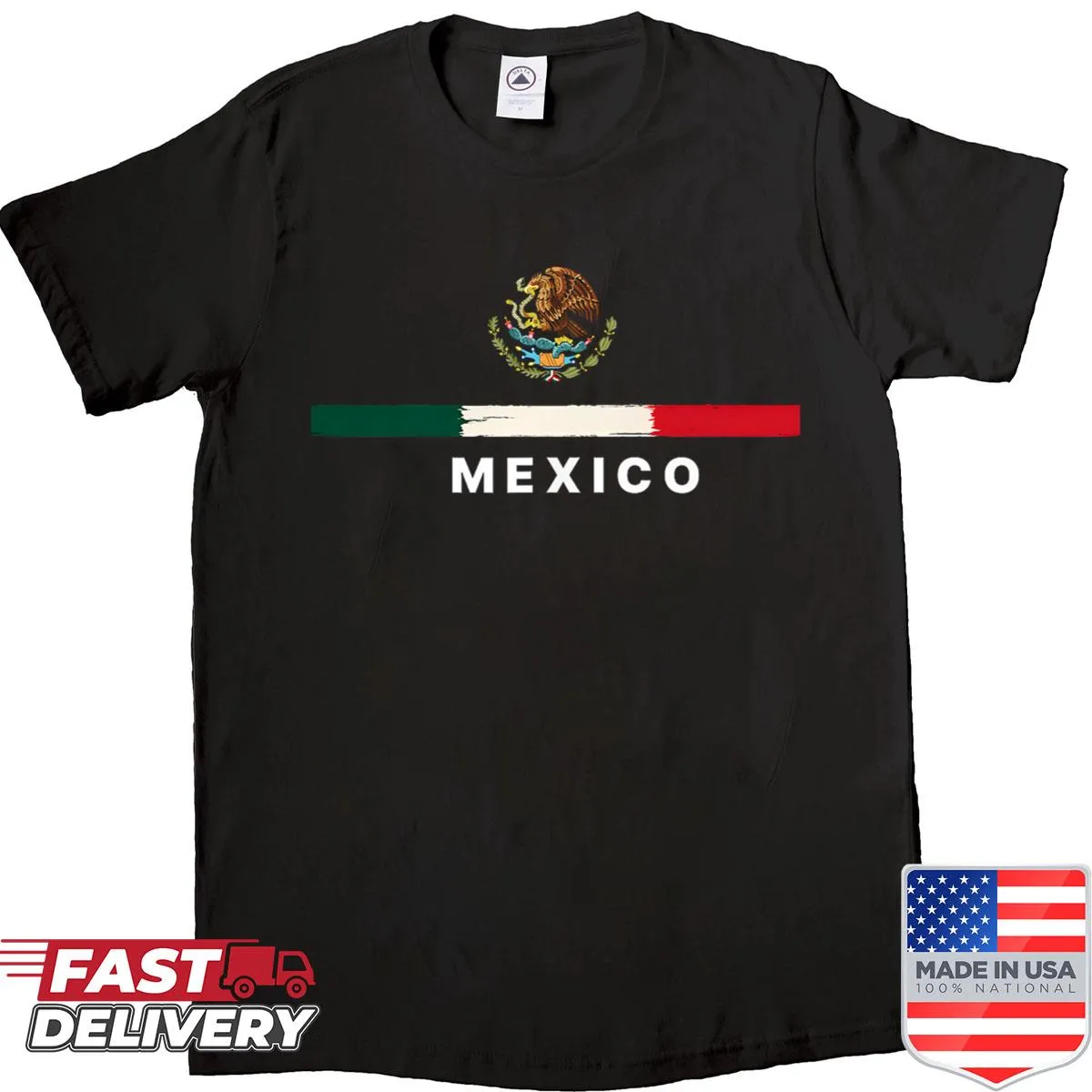 Vintage shirt featuring the Mexican flag for Independence Day celebrations.