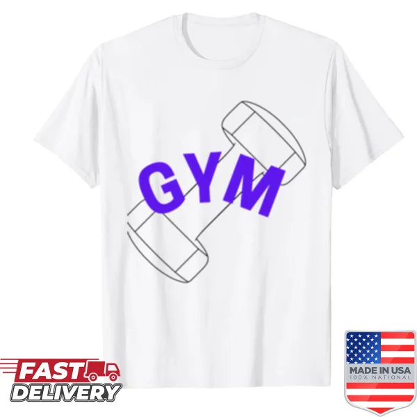 Modern gym logo shirt emphasizes fitness and motivation