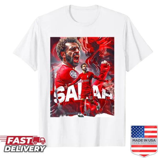 T-shirt with an illustration of football star Mohamed Salah