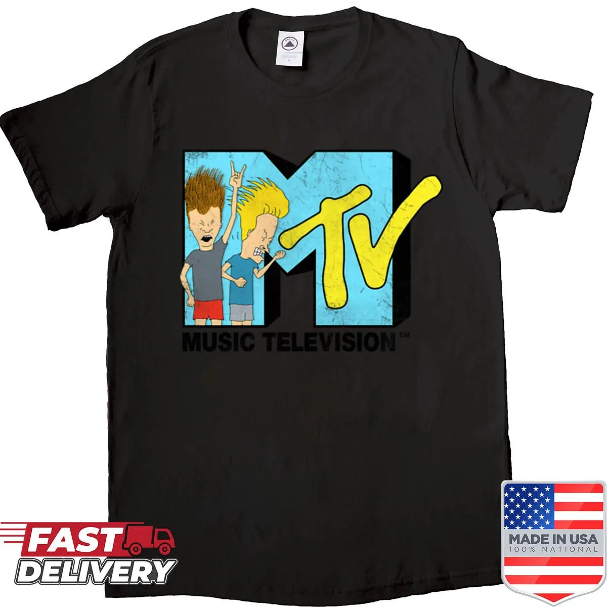 Beavis and Butthead logo shirt with nostalgic design