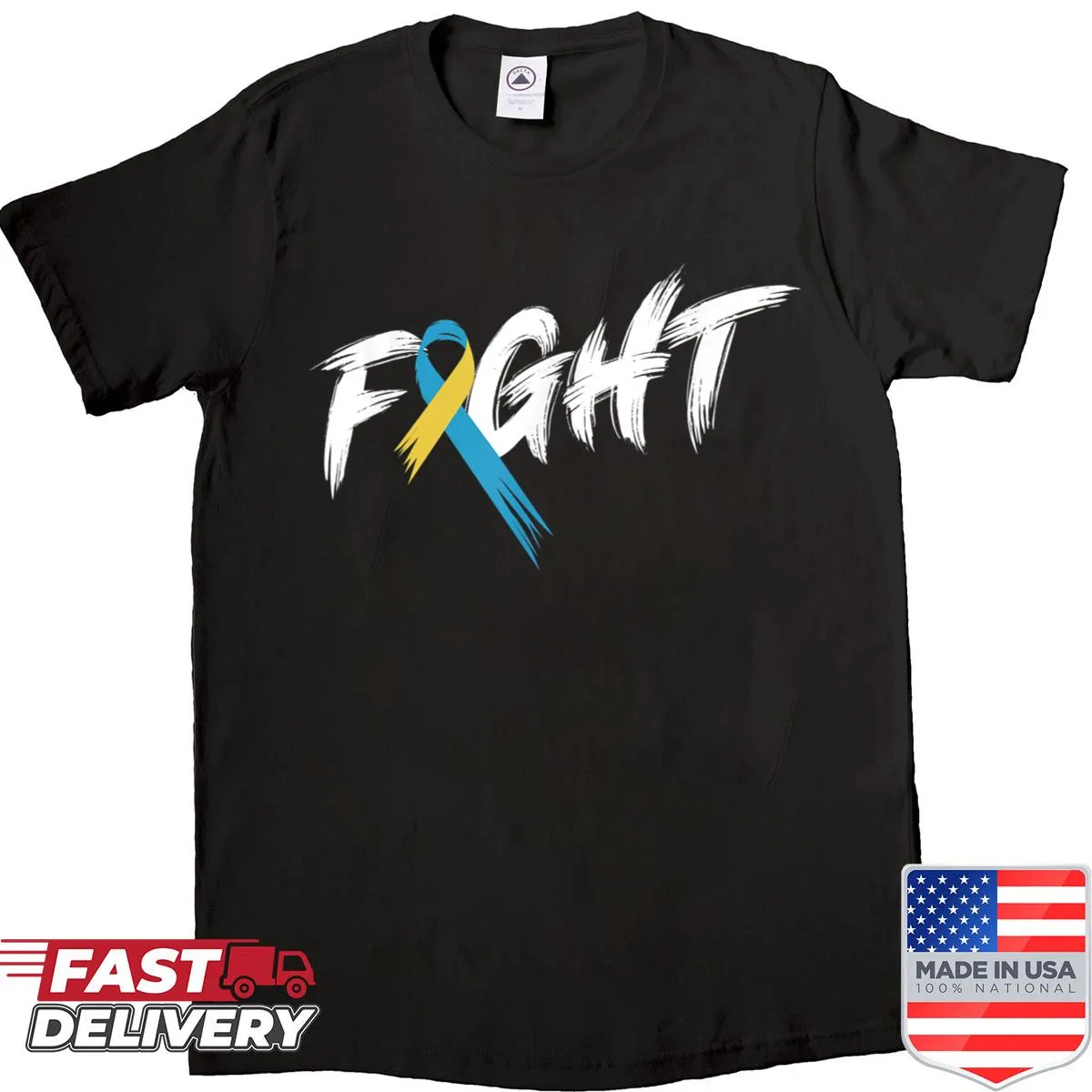 Vintage shirt promoting Down Syndrome awareness with meaningful graphics.