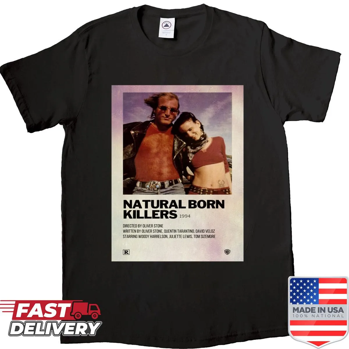 Iconic poster design from the film Natural Born Killers