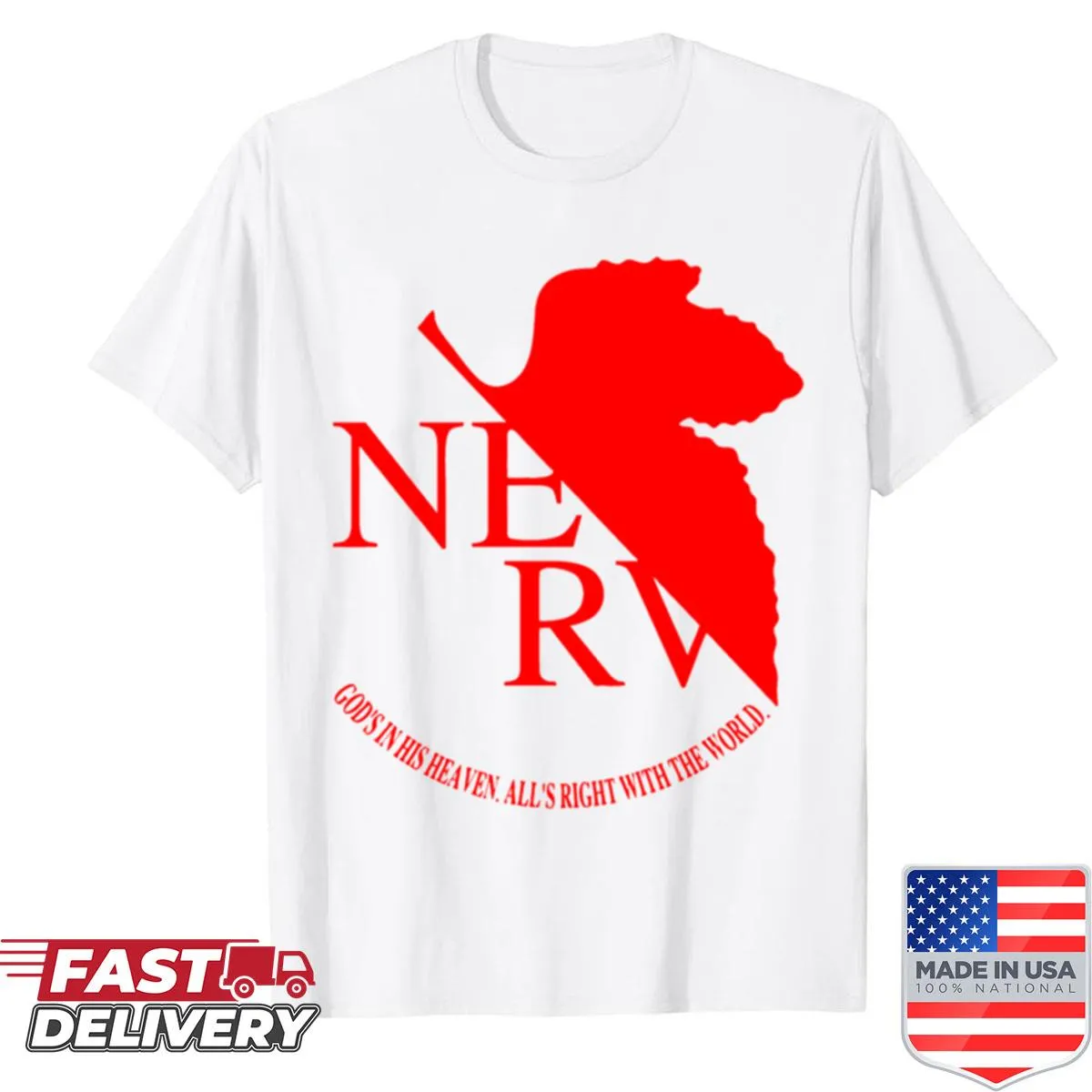 Minimalist shirt featuring the Nerv logo