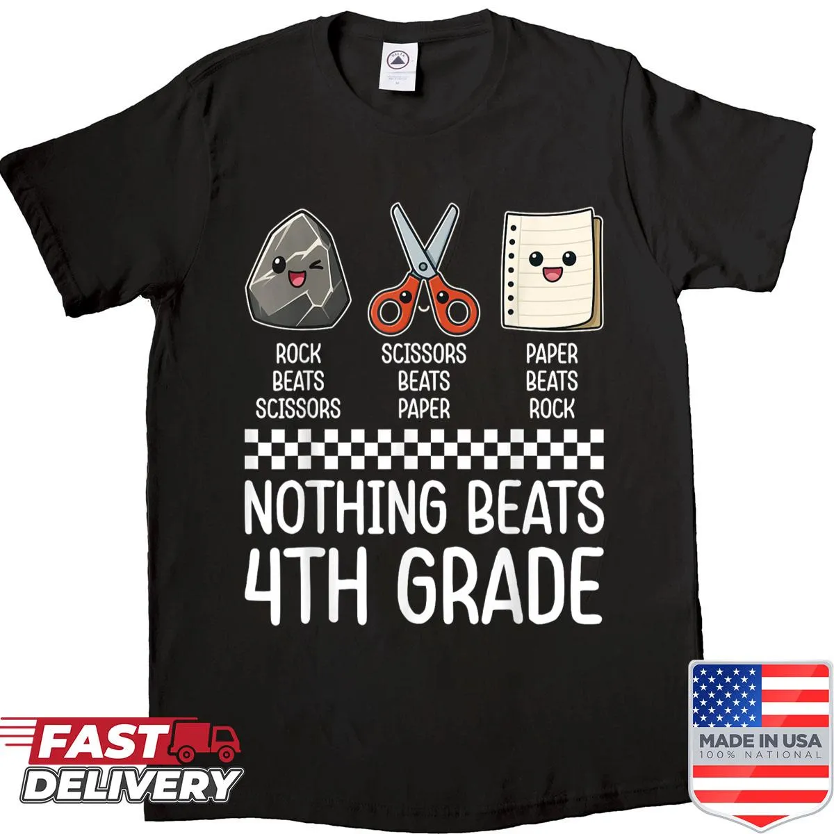 Funny kids shirt for back to school with 4th grade theme